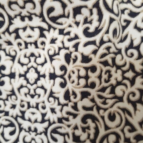 Laundry by Shelli Segal Sz 8 Capri Pants Printed White Navy Blue Mature - Picture 6 of 8